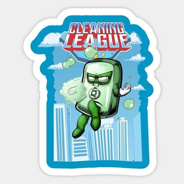 cleaning league green soap Sticker by the house of parodies